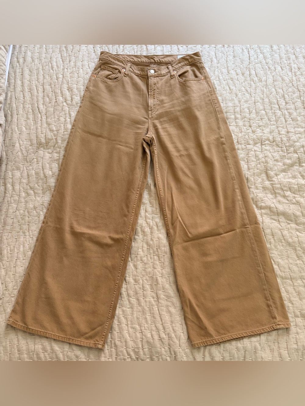 GAP Baggy Mid Rise Pants in Camel